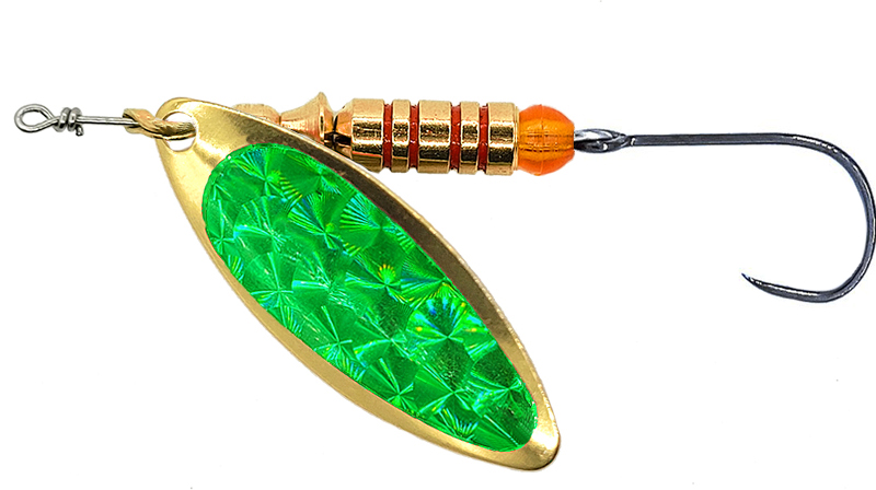 CUCHARILLA ILBA LUNGO ALPHA ORO MIRALL VERDE Nº 3 7 GR (1 ANZUELO SIN MUERT