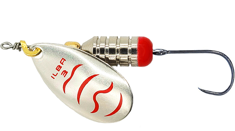 CUCHARILLA ILBA ROBIN PLATA-ROJO Nº 1 5 GR (1 ANZUELO SIN MUERTE)