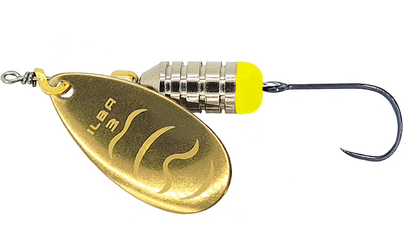 CUCHARILLA ILBA ROBIN ORO-AMARILLO Nº 3 8,5 GR (1 ANZUELO SIN MUERTE)