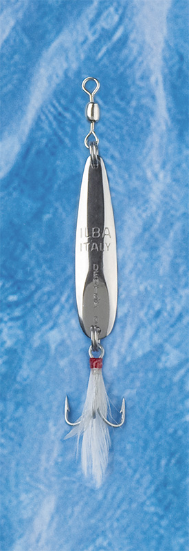 CUCHARILLA ONDULANTE ILBA DENTEX Nº 0 CON PLUMA