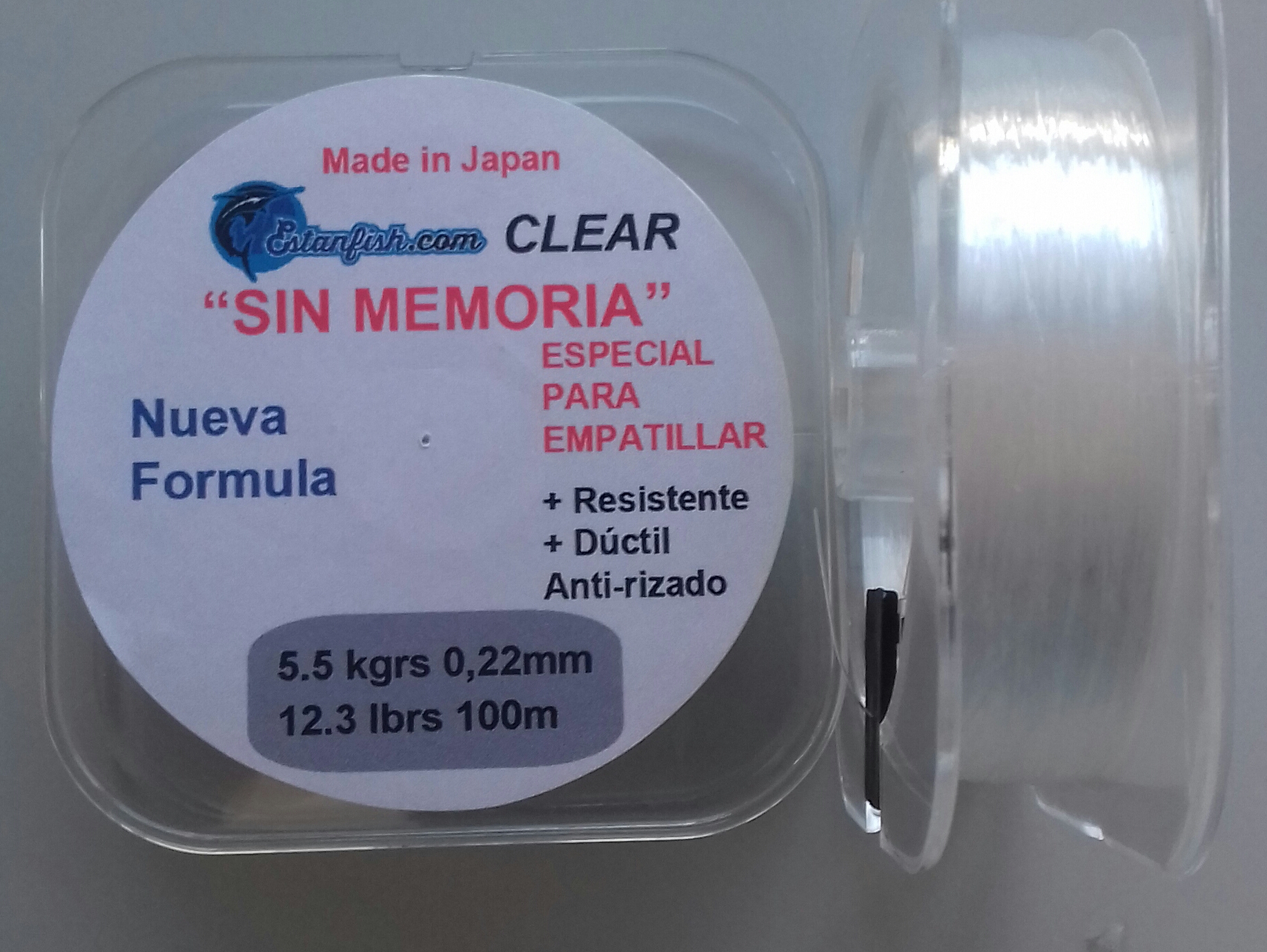 NYLON ESTANFISH SIN MEMORIA 0,22 100m 5,5 kg CLEAR