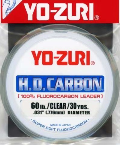 YO-ZURI FLUOROCARBON 100% LEADER R894 0.747mm 60LB 30YDS