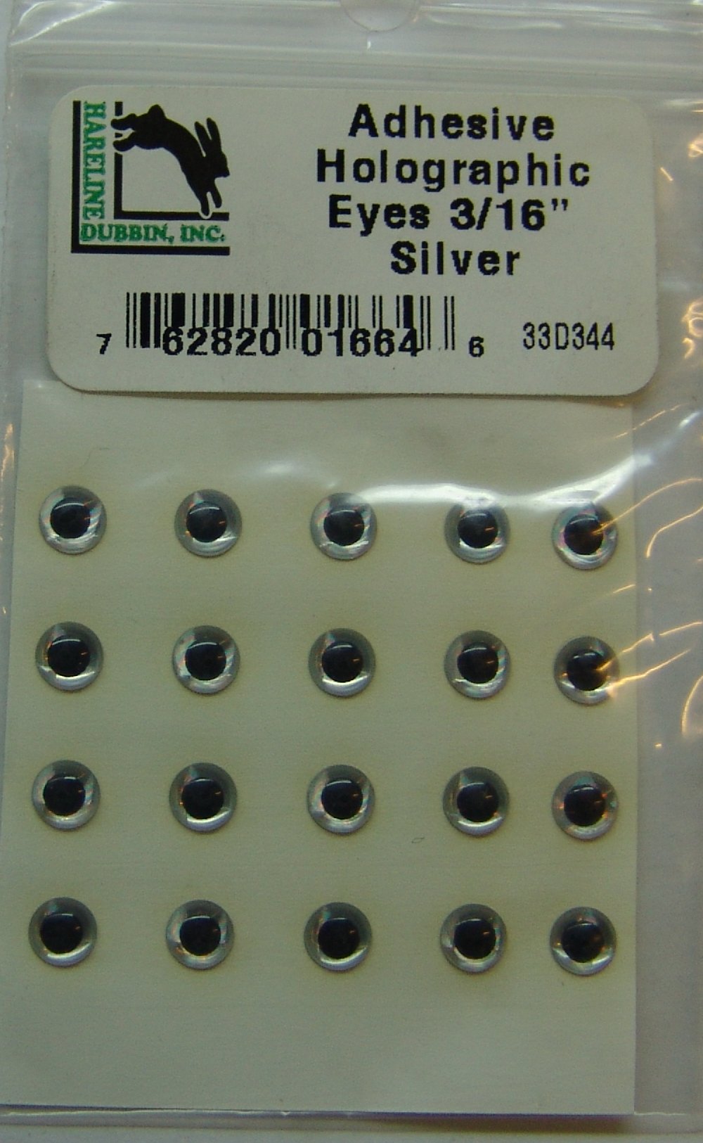 OJOS HOLOGRAFICOS ADHESIVOS 3/16 SILVER (4.5mm)