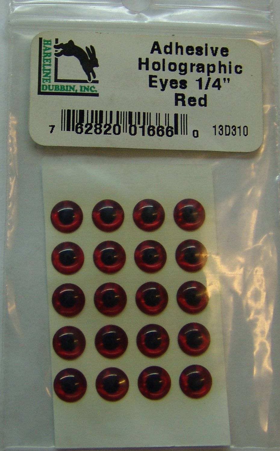 OJOS HOLOGRAFICOS ADHESIVOS 1/4 RED (5.7mm)