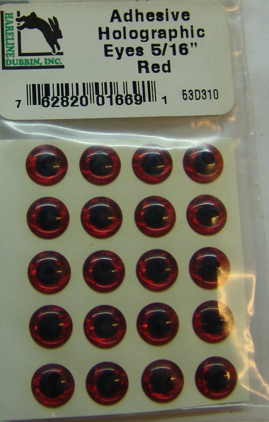 OJOS HOLOGRAFICOS ADHESIVOS 5/16 RED (7.5mm)