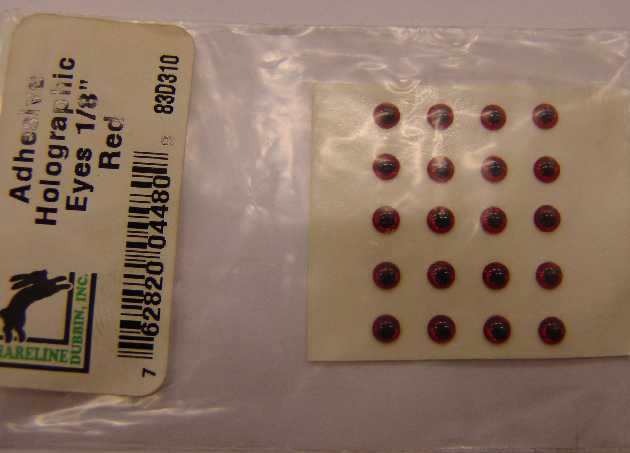 OJOS HOLOGRAFICOS ADHESIVOS 1/8 RED (3mm)