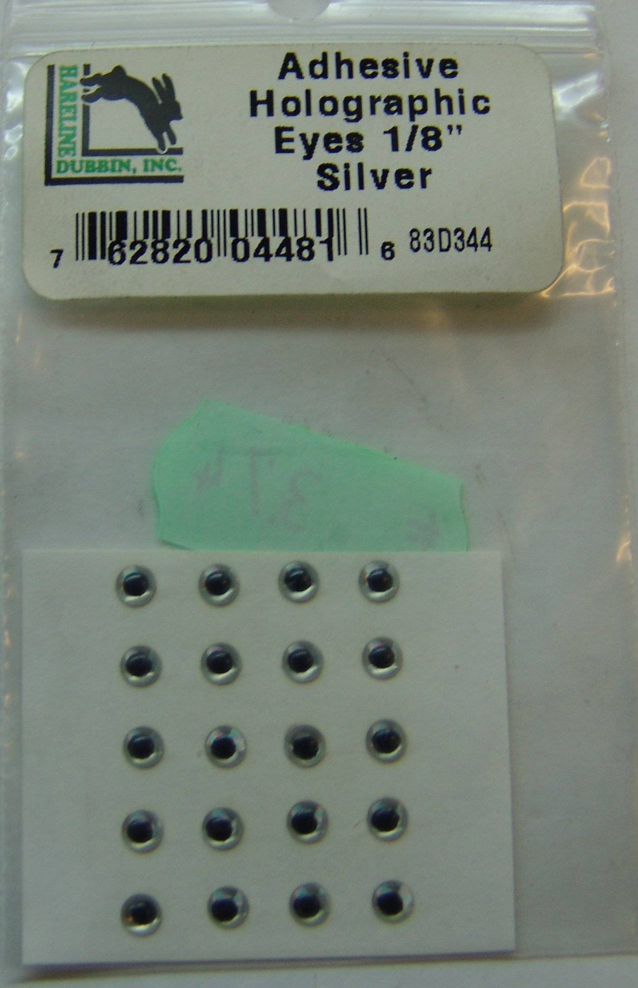 OJOS HOLOGRAFICOS ADHESIVOS 1/8 SILVER (3mm)