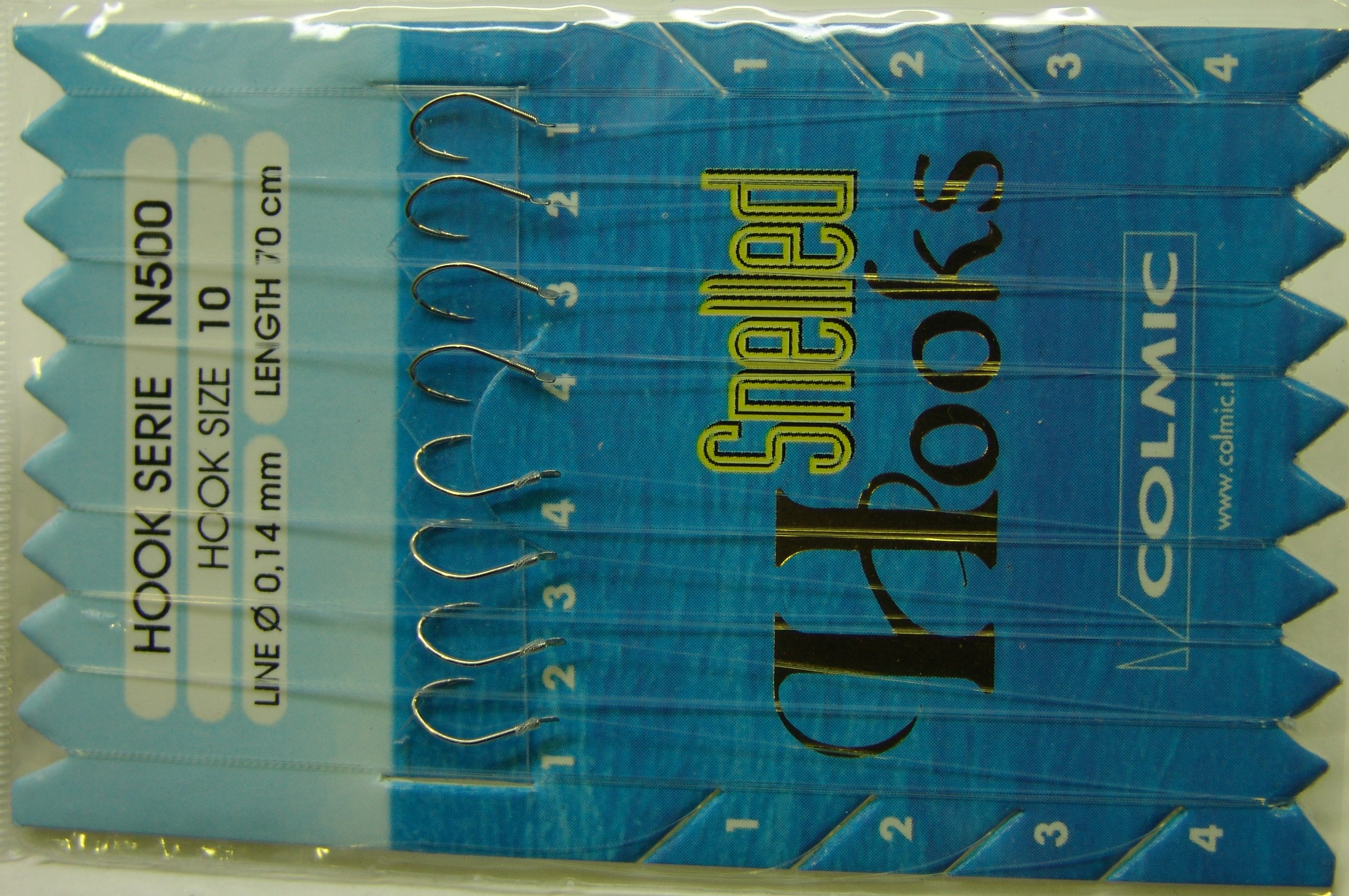 ANZUELOS COLMIC MONTADO N500 10 D14 70 CM