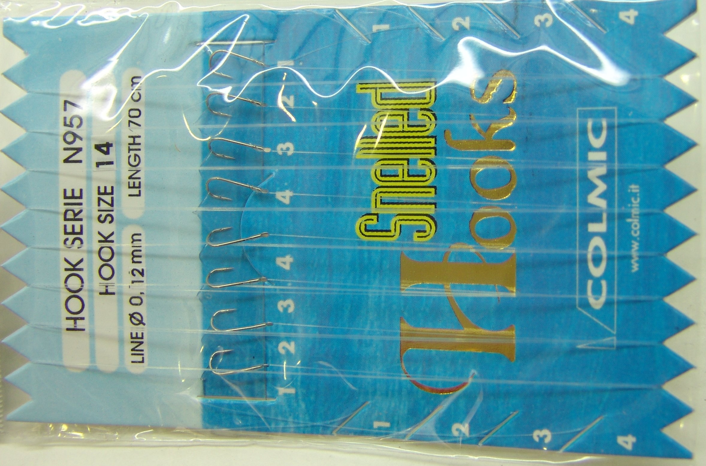 ANZUELOS COLMIC MONTADO N957 14 D12 70 CM