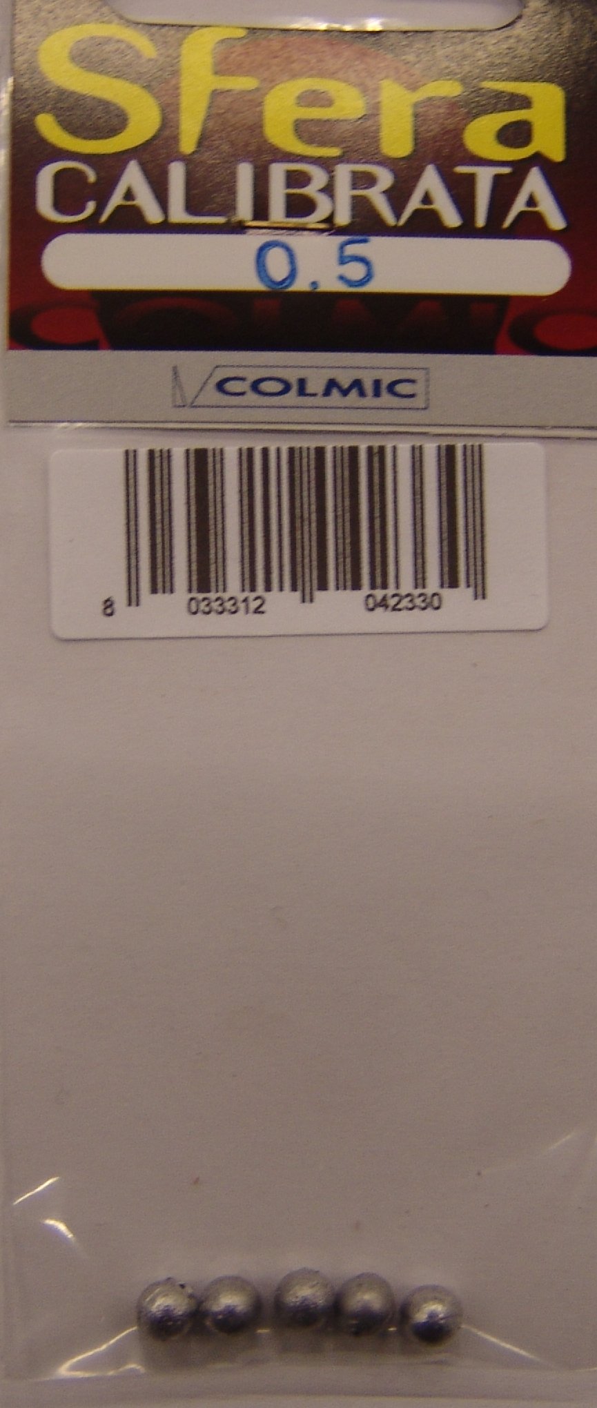 COLMIC PLOMO ESFERA CALIBRADA 0.50GR (5 unidades)