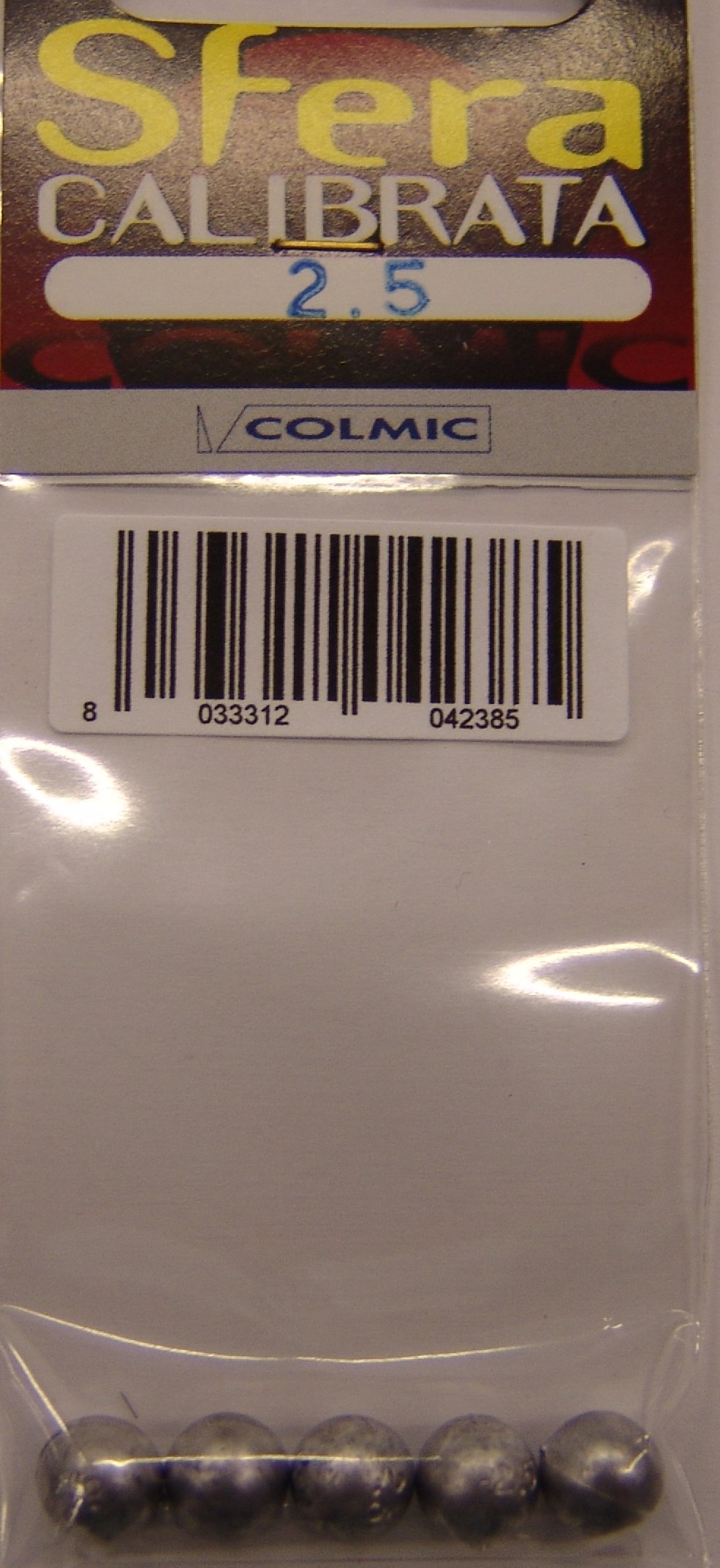 COLMIC PLOMO ESFERA CALIBRADA 2,5 gr (5 unidades)