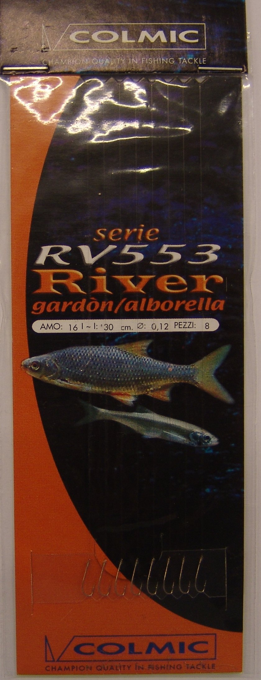 ANZUELO COLMIC RV553 Nº16 .12 30cm (Bolsa 8u)