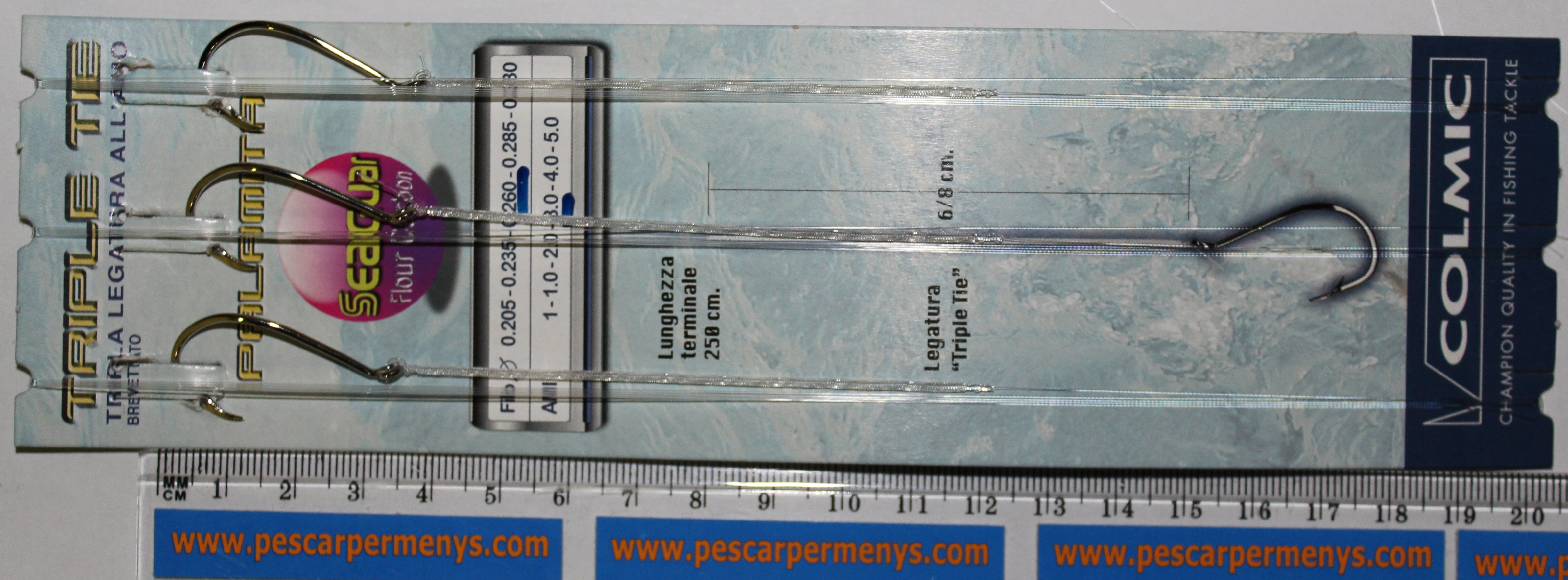 ANZUELO COLMIC PALAMITA MONTADO 3/0 nylon 0.260 FL