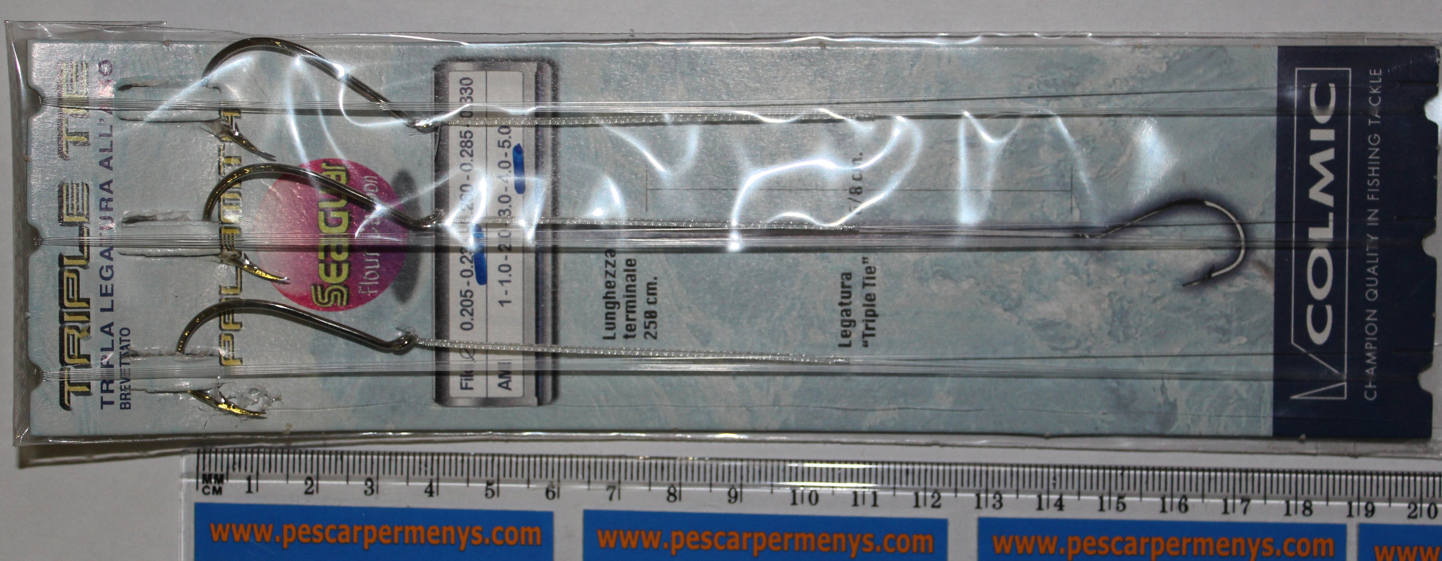 ANZUELO COLMIC PALAMITA MONTADO 4/0 nylon 0.235 FL