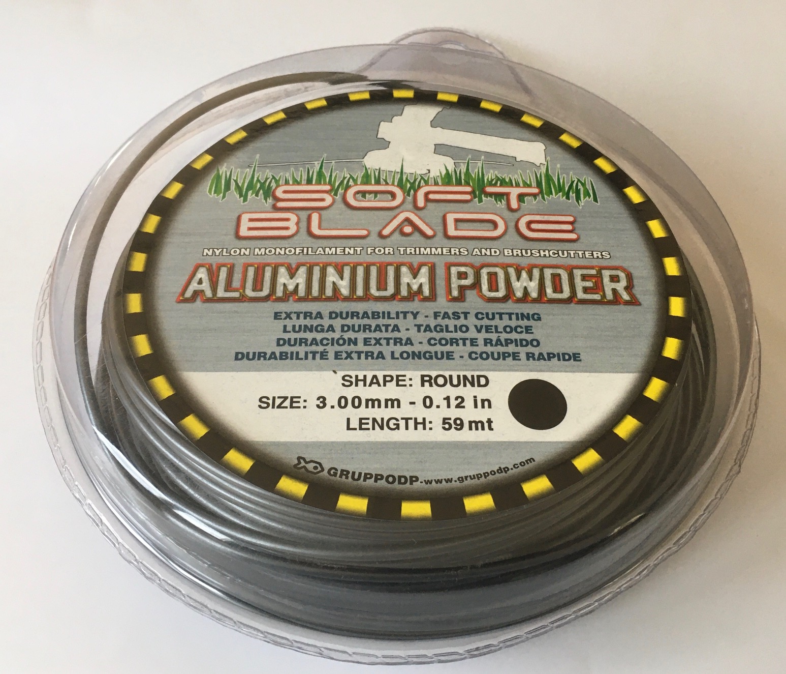 SOFT BLADE ALUMINIUM POWDER DONUT 1LB 300MM GREY-74 ROUND (59m)