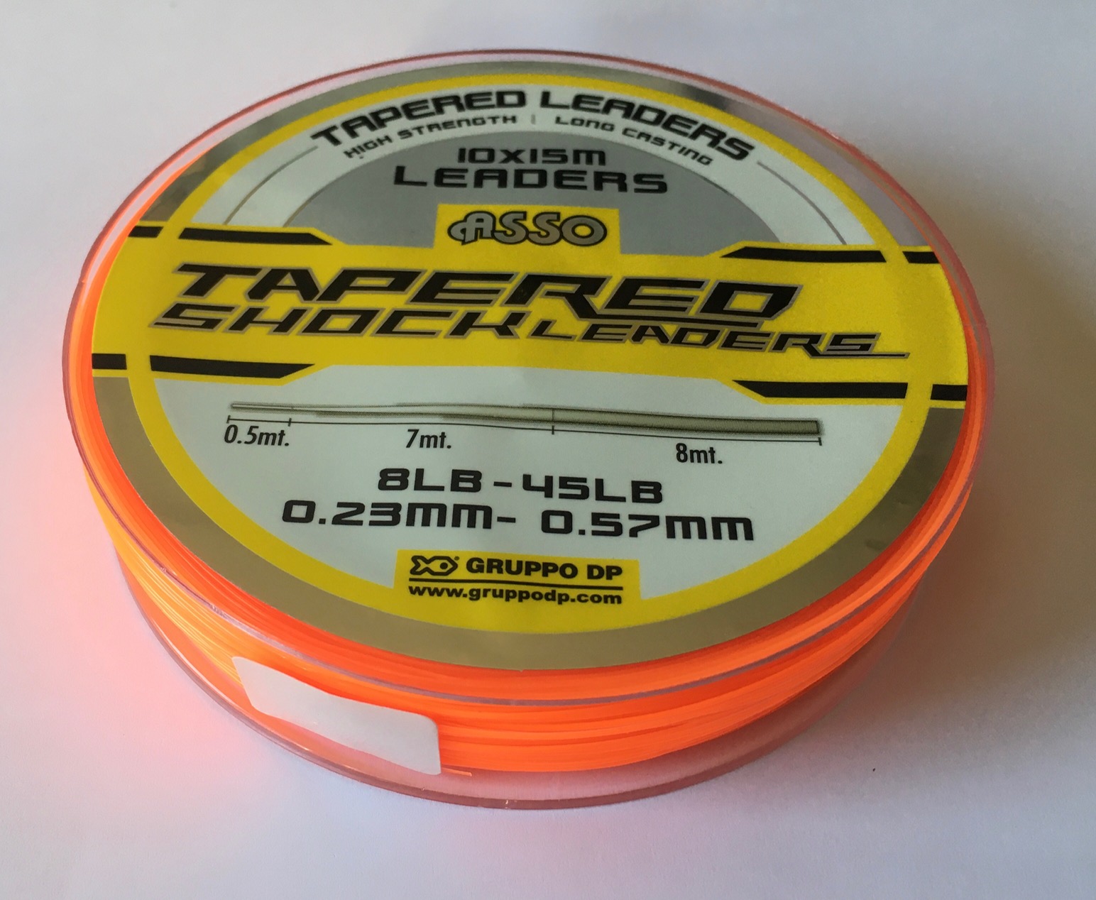 ASSO TAPERED SHOCK 10X15M 0.20-0.57MM ORANGE-21 SOLID