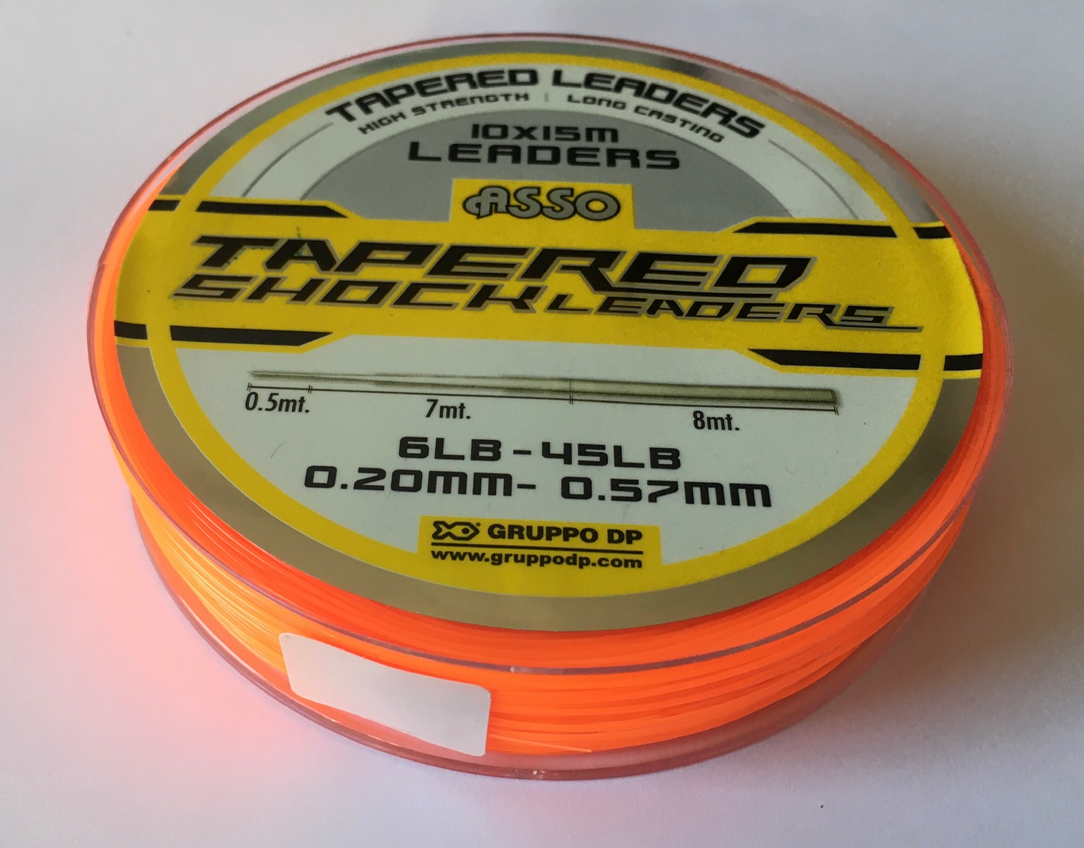 ASSO TAPERED SHOCK 10X15M 0.23-0.57MM ORANGE-21 SOLID