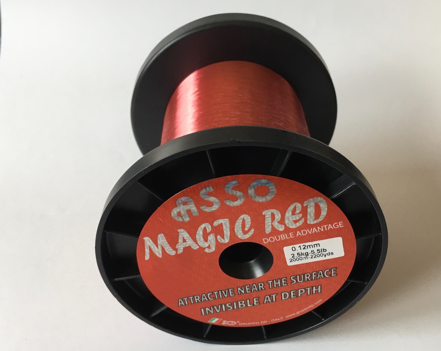 ASSO MAGIC RED 2000M DIN SPOOL PVC 012 RED-32 FLUO