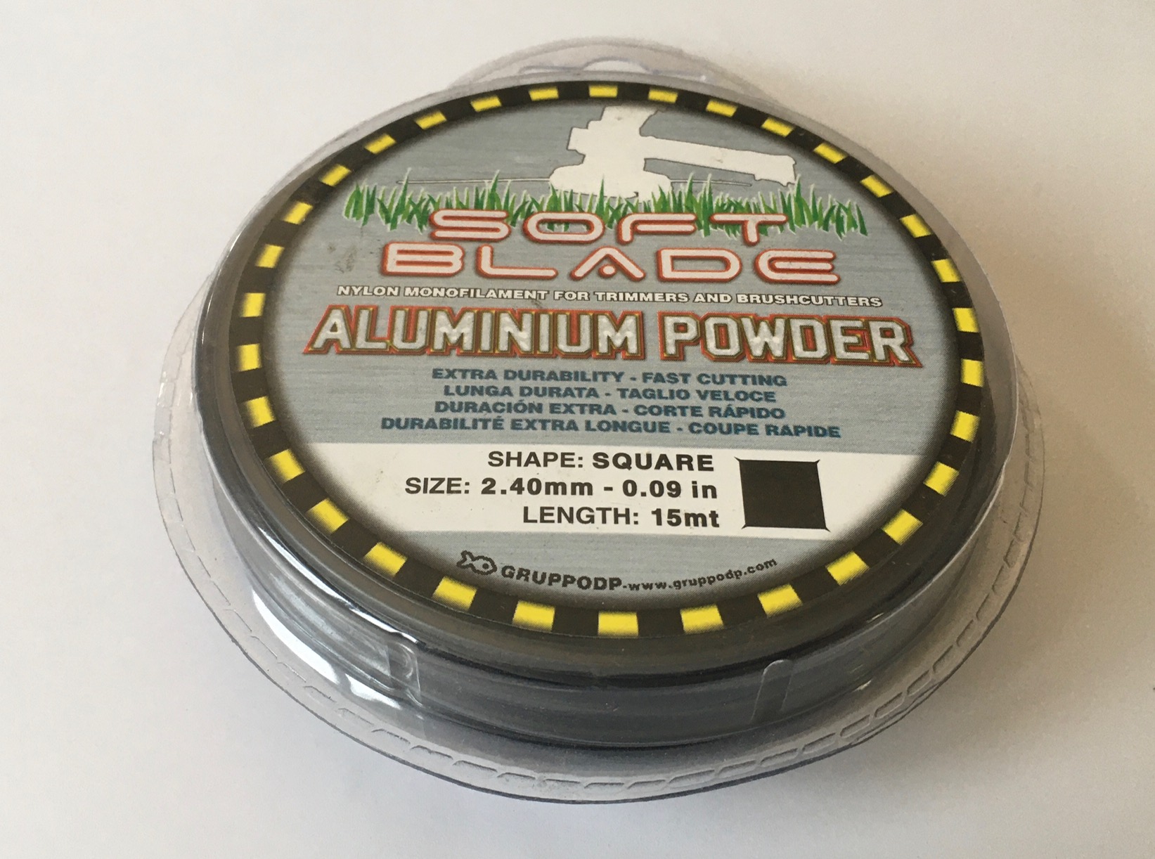SOFT BLADE ALUMINIUM POWDER DONUT 15M 240 GREY-74 SQUARE