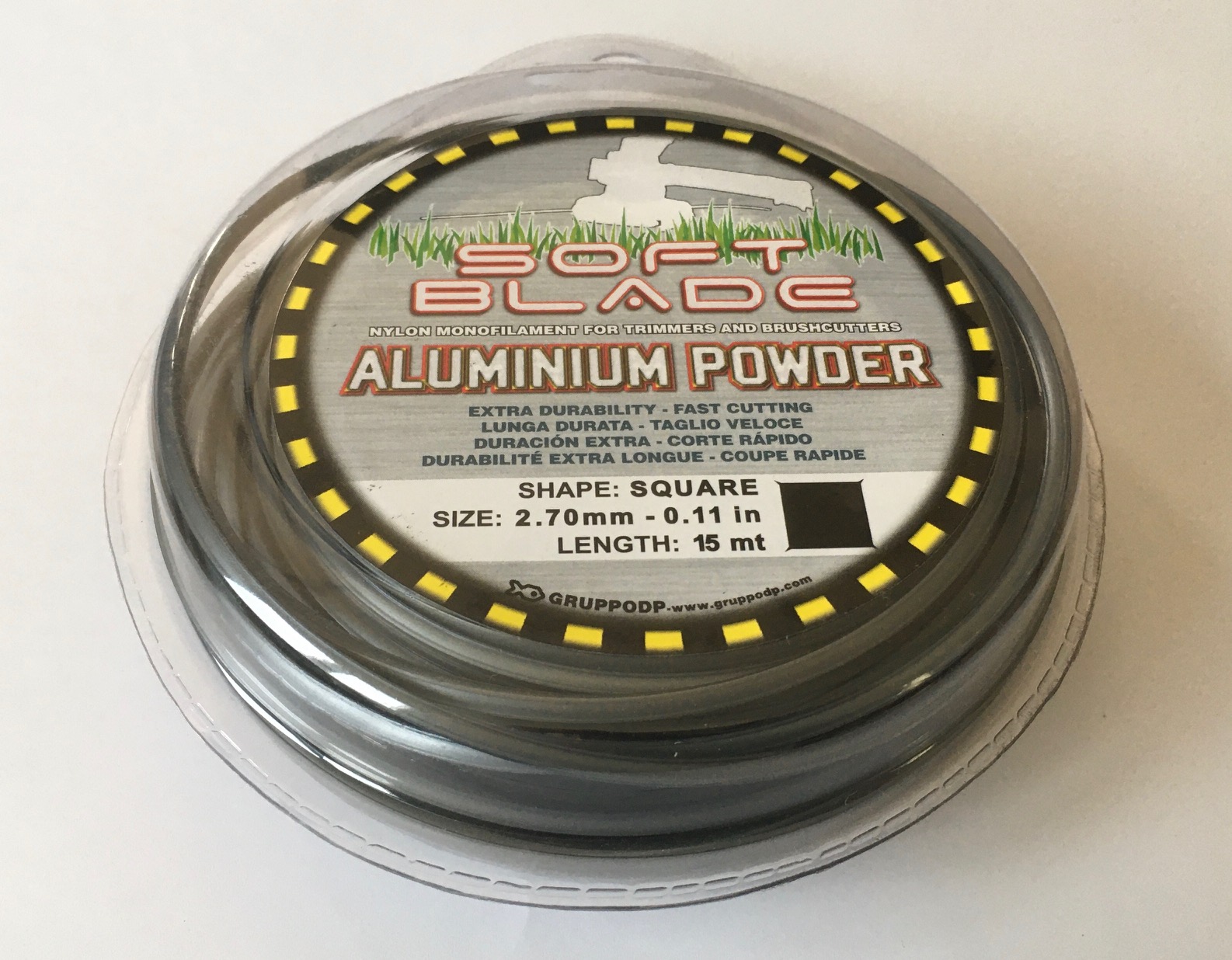SOFT BLADE ALUMINIUM POWDER DONUT 15M 270 GREY-74 SQUARE