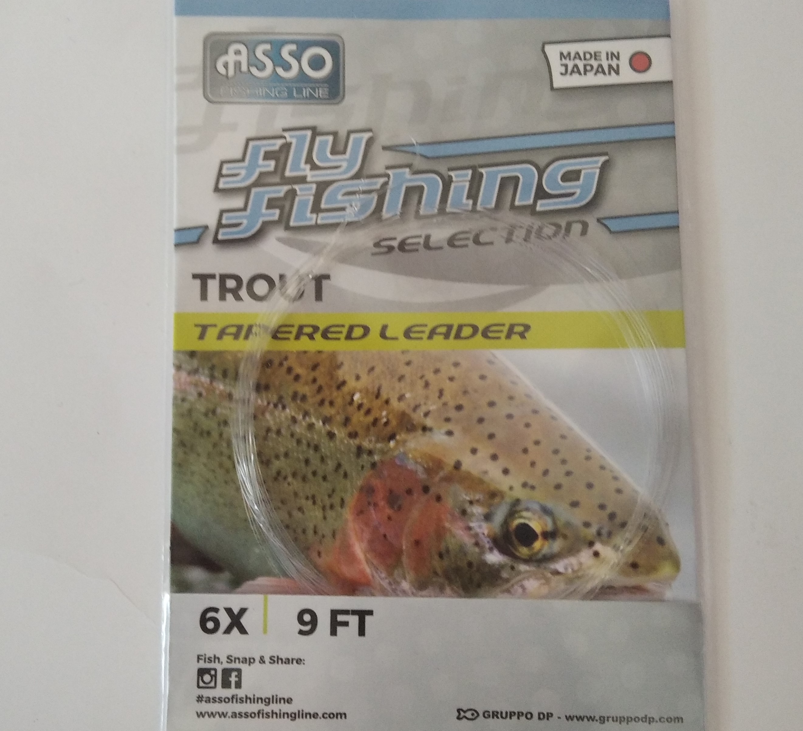 ASSO FLY TROUT TPL LOOP 9FT 6X 0.13mm(TIP)/0.48mm(BUT) WHITE