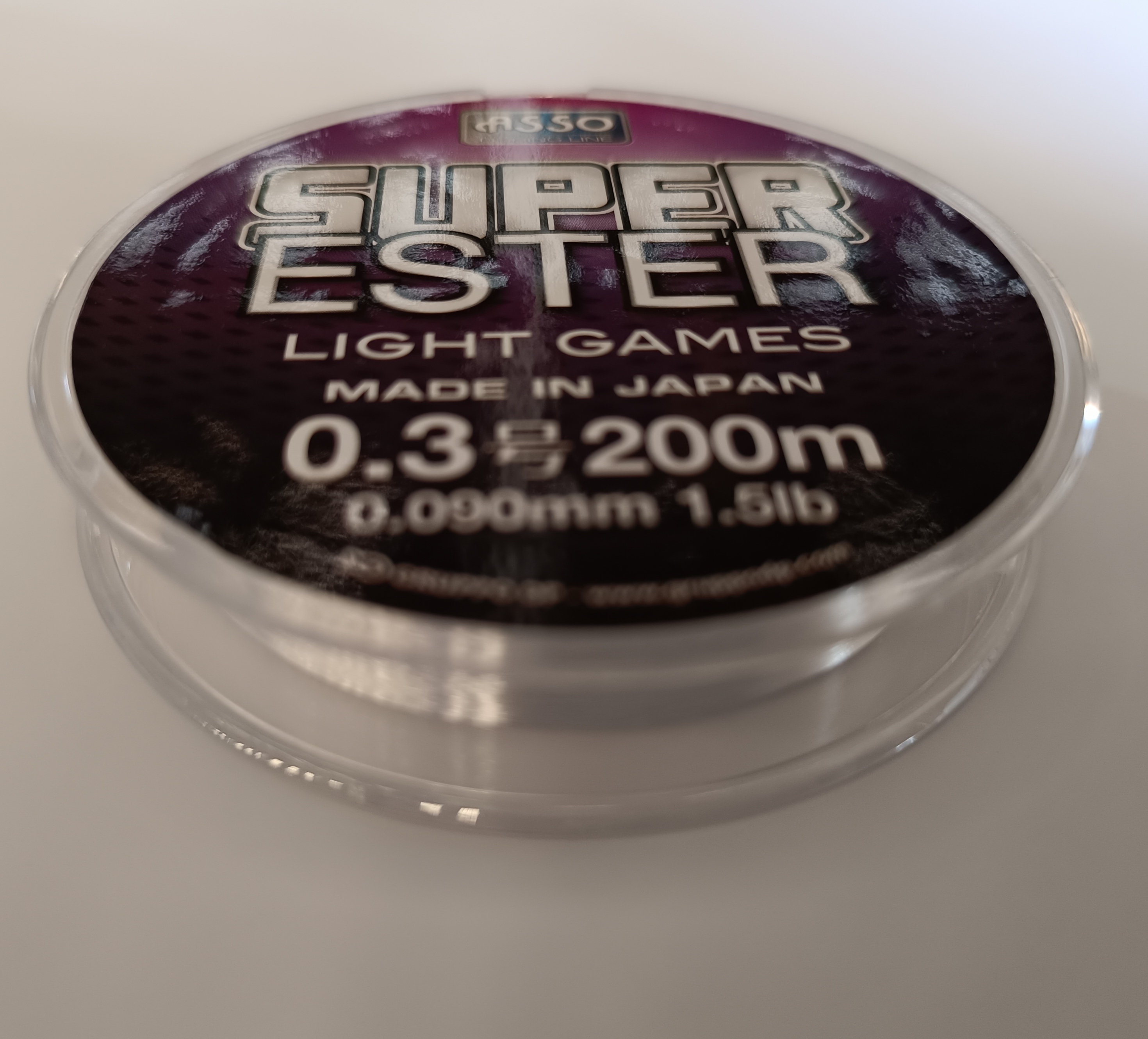 ASSO SUPER ESTER STD 200M SPOOL 0.3 GO 0,090mm WHITE-02 FLUO