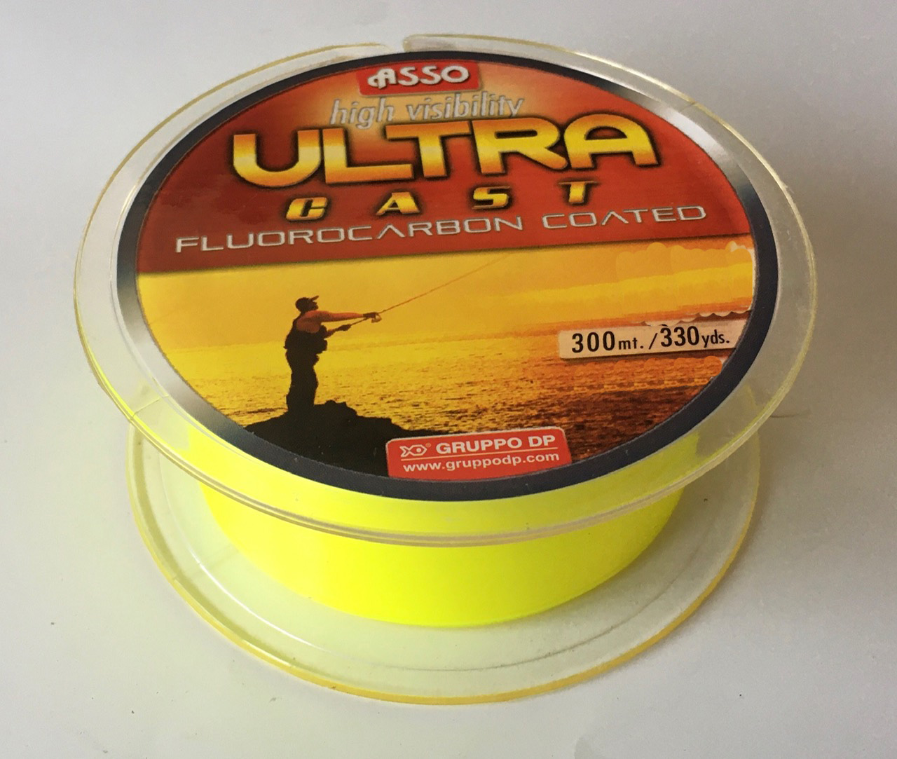 NYLON ASSO ULTRA CAST PARALELO 300m 0.18 YELLOW-11 FLUOR