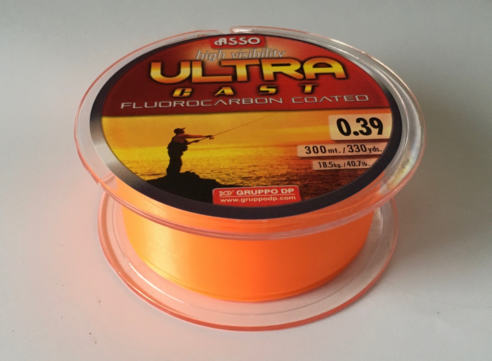 NYLON ASSO ULTRA CAST PARALELO 300m 0.39 ORANGE-22 SOLID