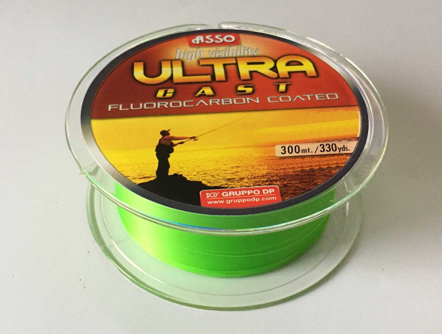 NYLON ASSO ULTRA CAST PARALELO 300m 0.24 GREEN-63 FLUOR