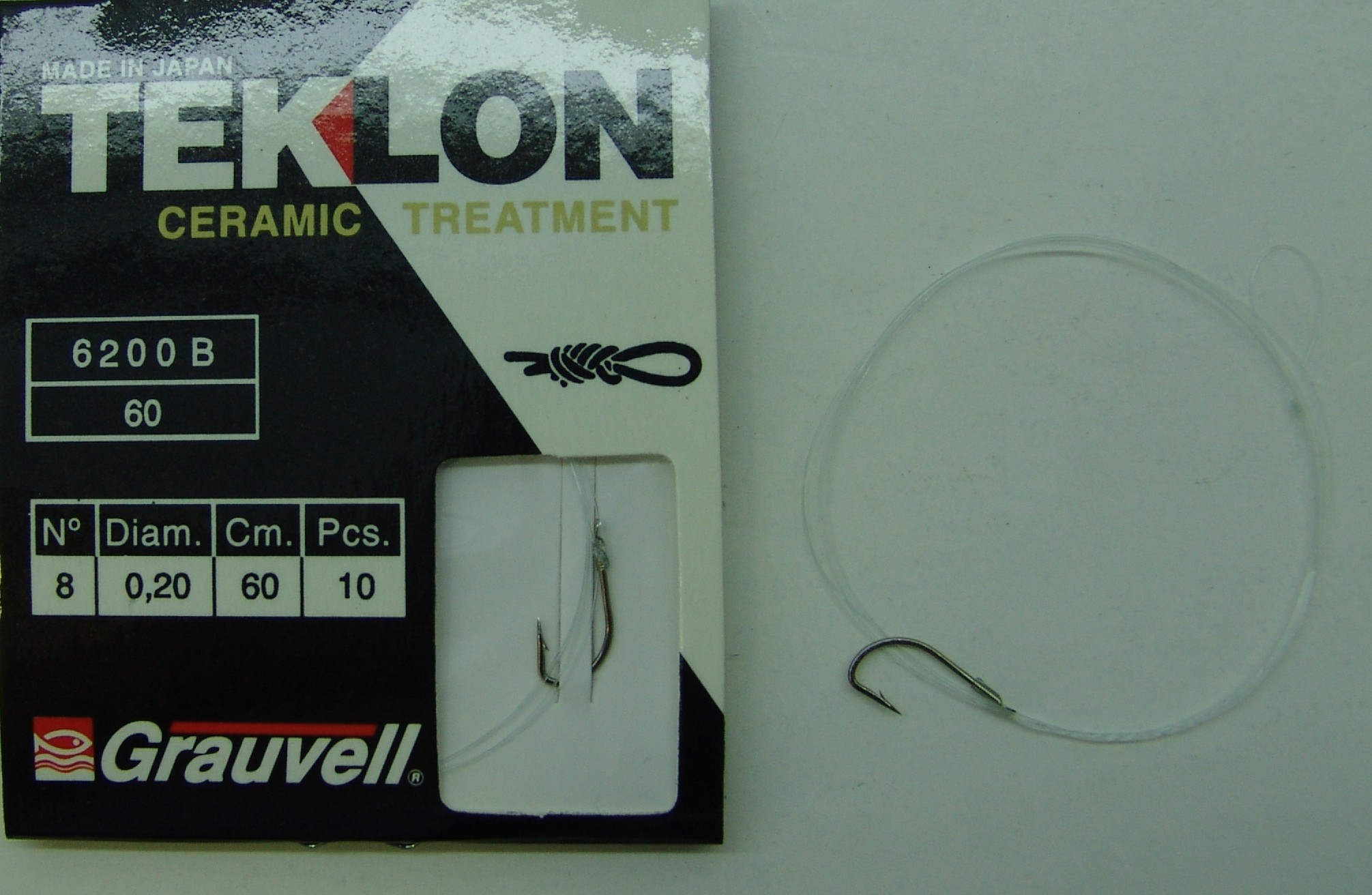 CART. ANZUELOS GRAUVELL TEKLON 6200B-60 8 20