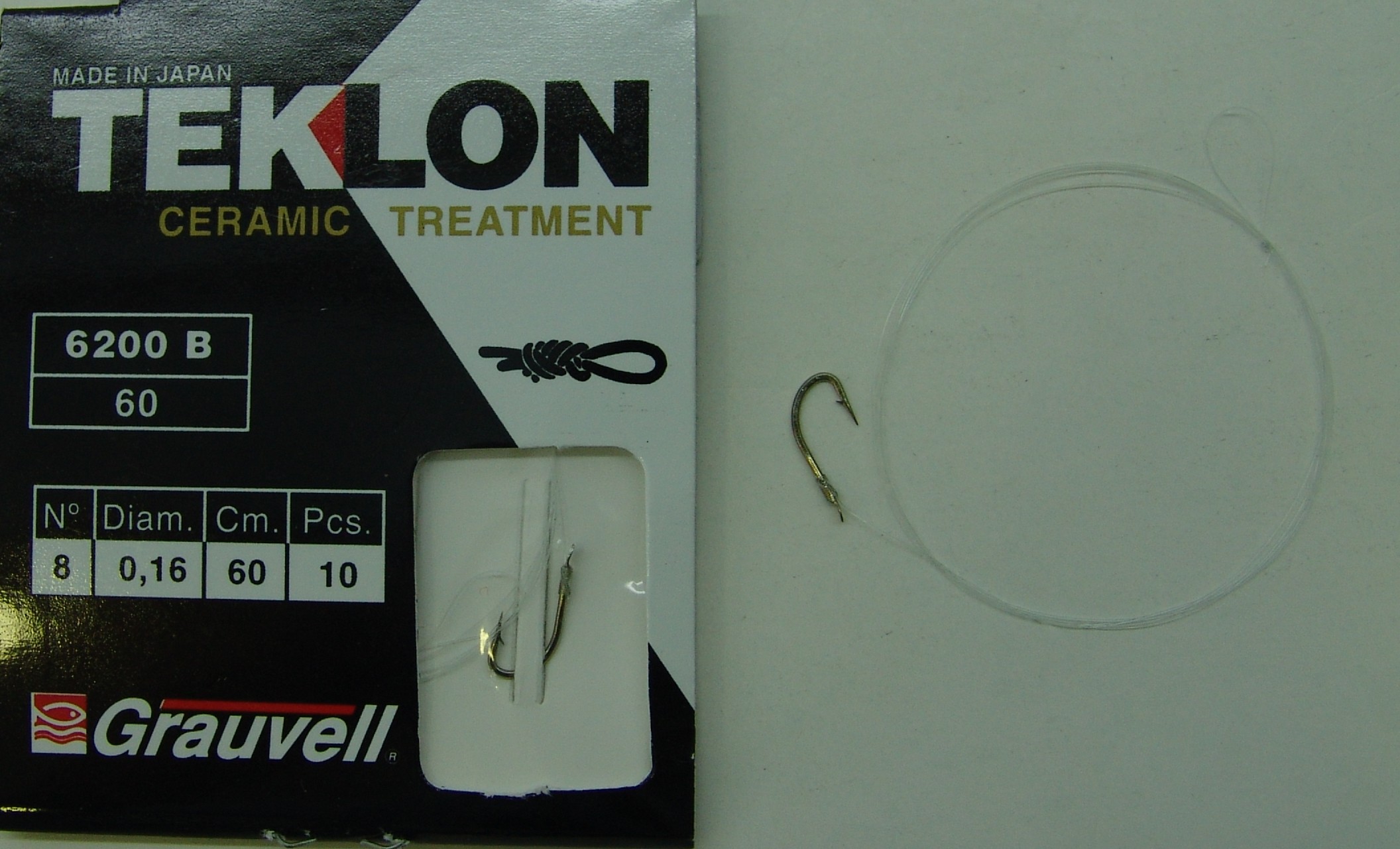 CART. ANZUELOS GRAUVELL TEKLON 6200B-60 8 16