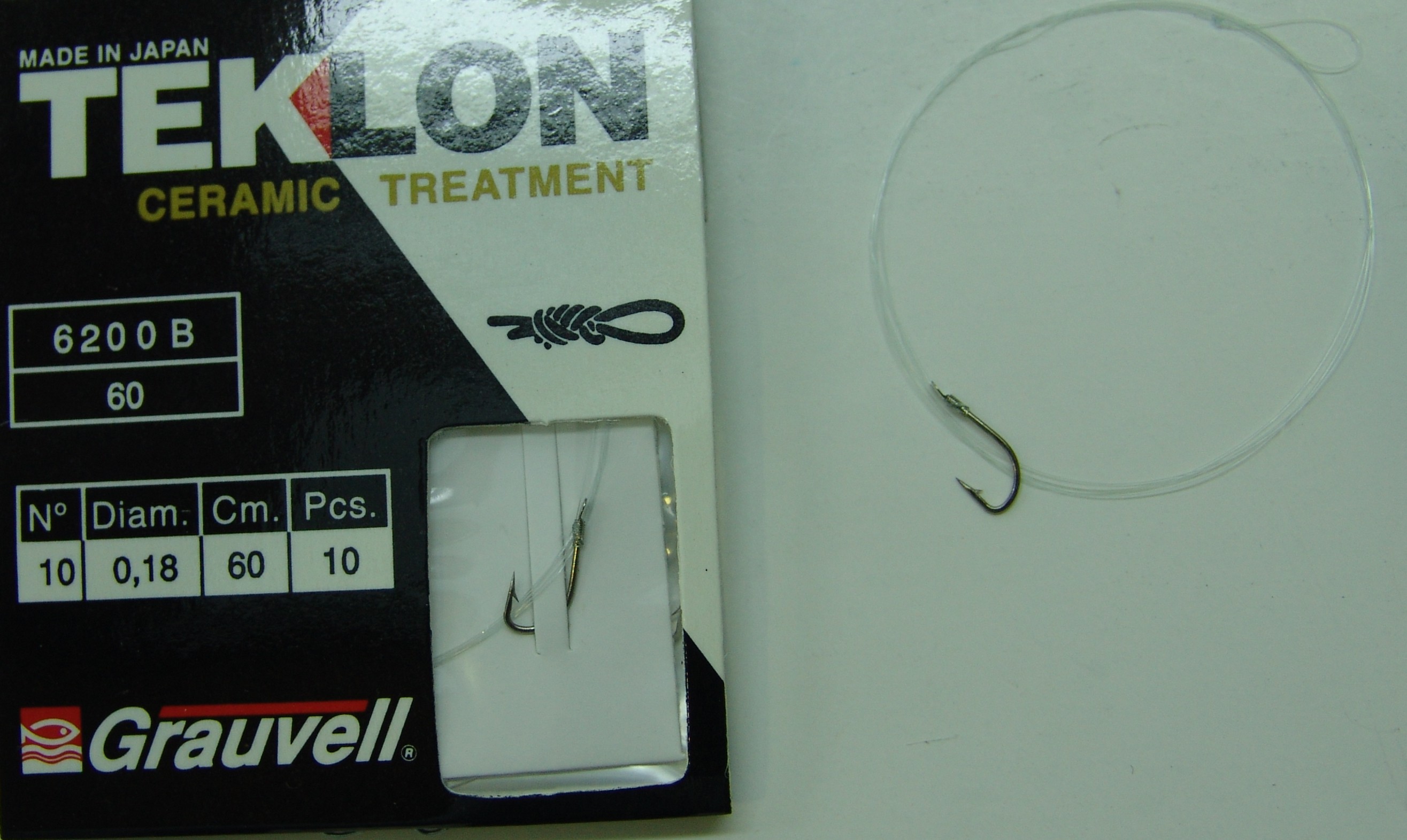 CART. ANZUELOS GRAUVELL TEKLON 6200B Nº10