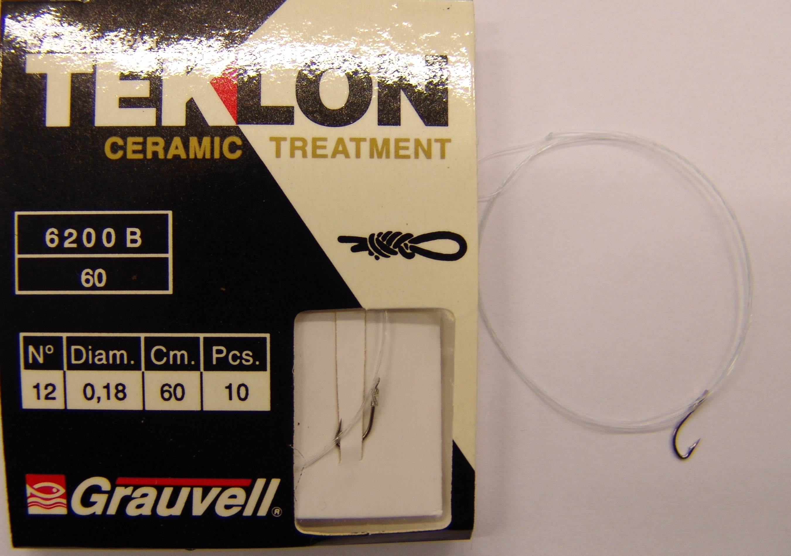 CART. ANZUELOS GRAUVELL TEKLON 6200B-60 12 18