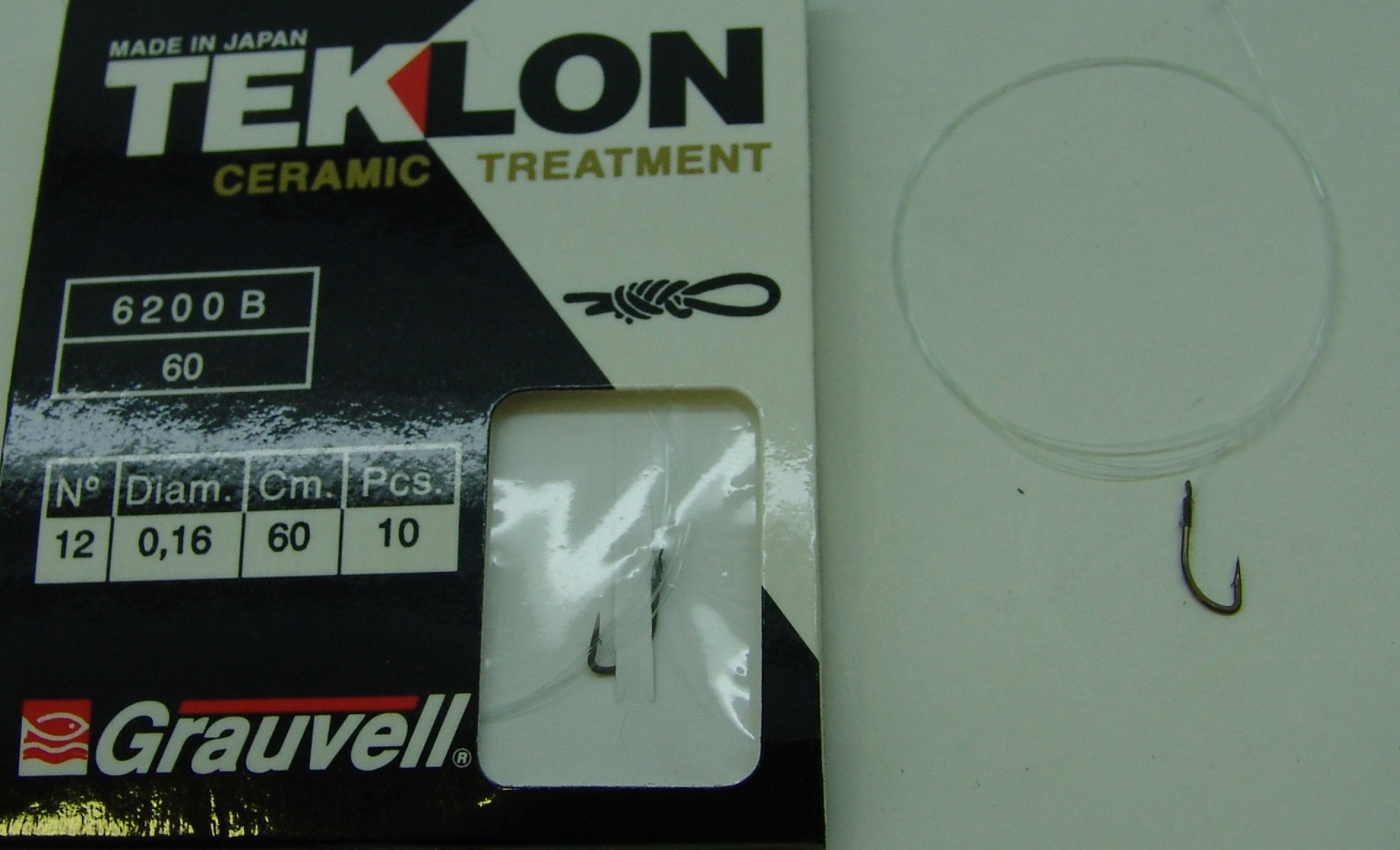 CART. ANZUELOS GRAUVELL TEKLON 6200B-60 12 16