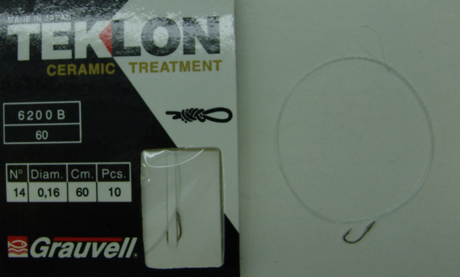 CART. ANZUELOS GRAUVELL TEKLON 6200B-60 14 16