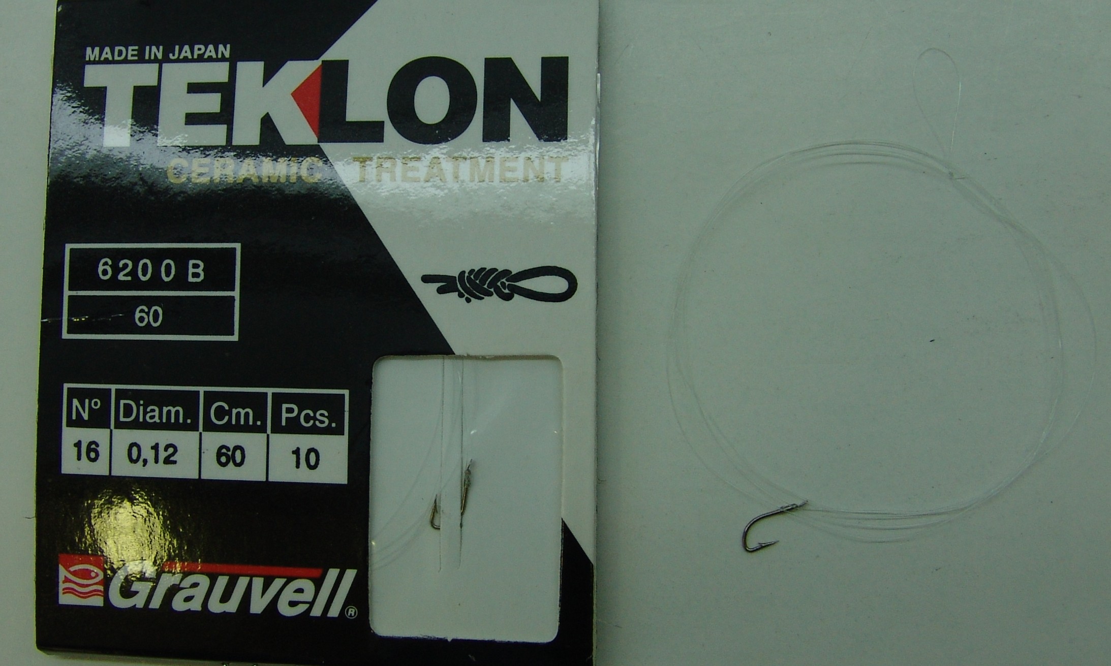 CART. ANZUELOS GRAUVELL TEKLON 6200B-60 16 12