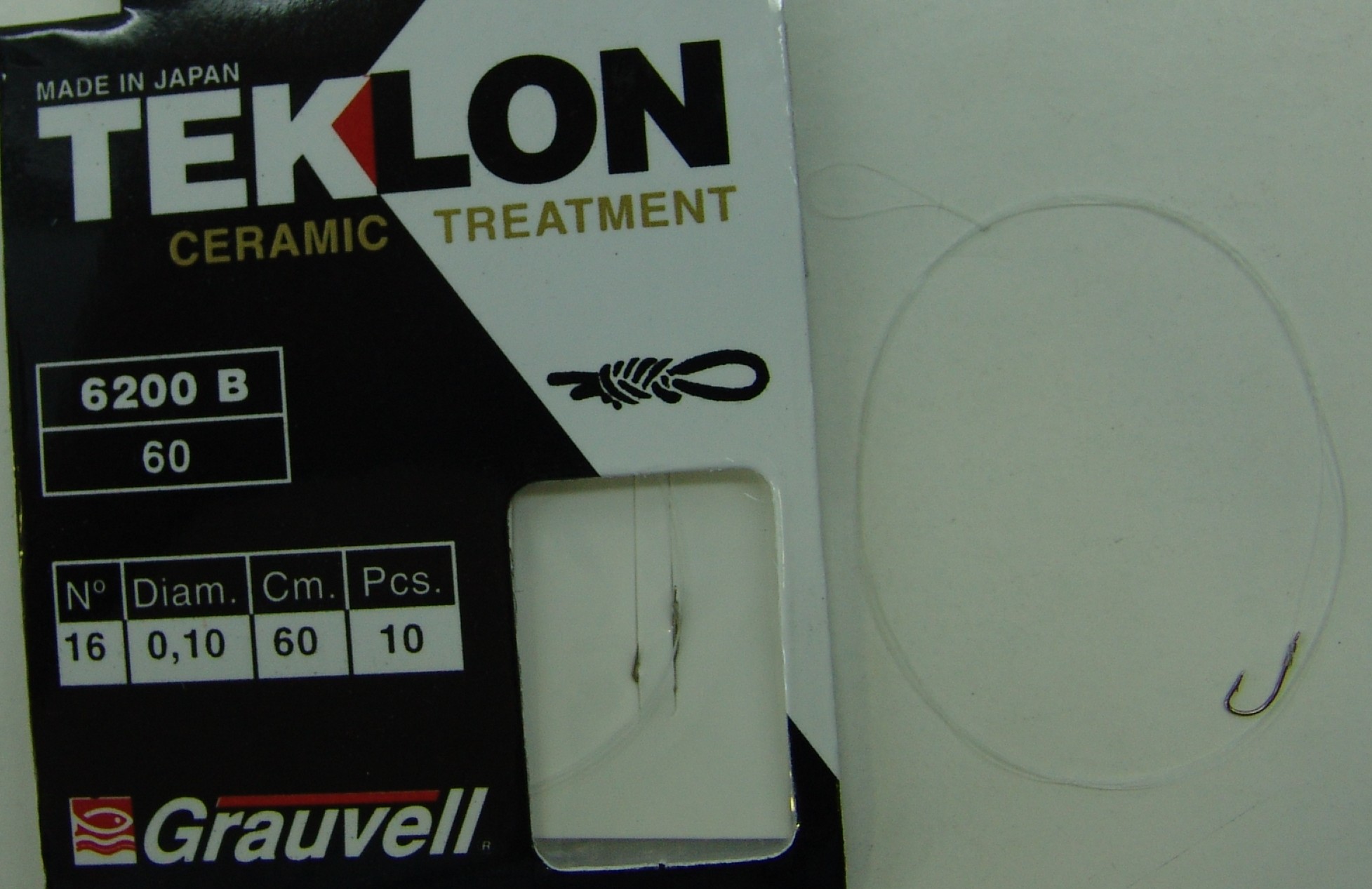 CART. ANZUELOS GRAUVELL TEKLON 6200B-60 16 10