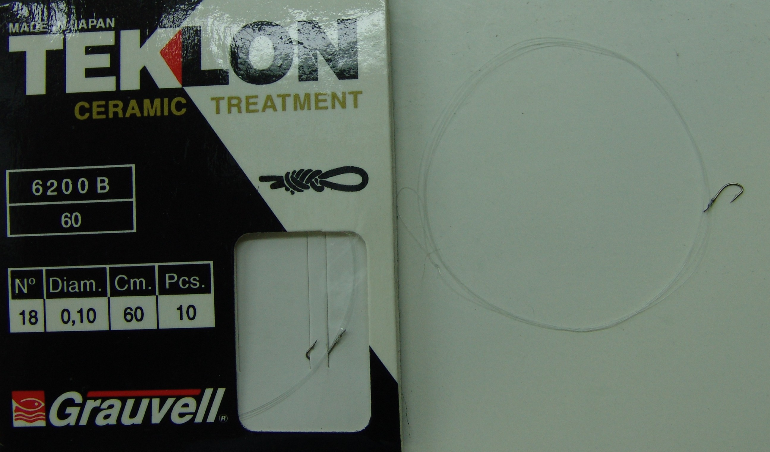 CART. ANZUELOS GRAUVELL TEKLON 6200B-60 18 10
