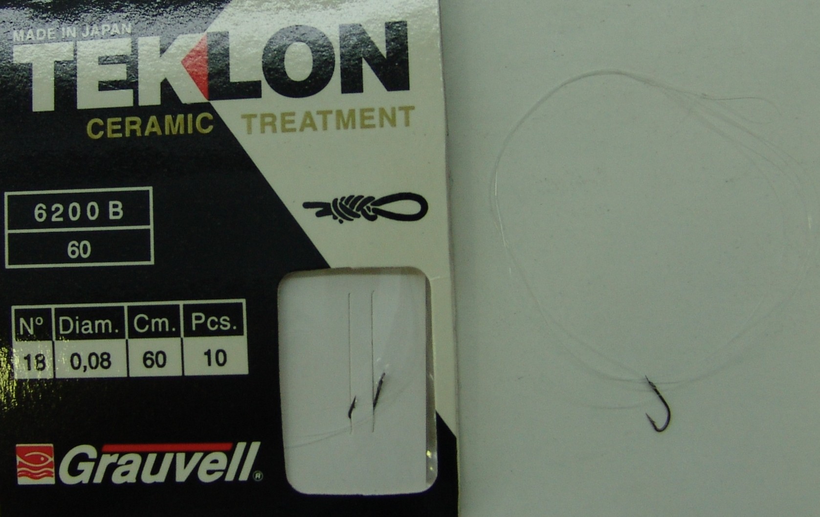 CART. ANZUELOS GRAUVELL TEKLON 6200B-60 18 8