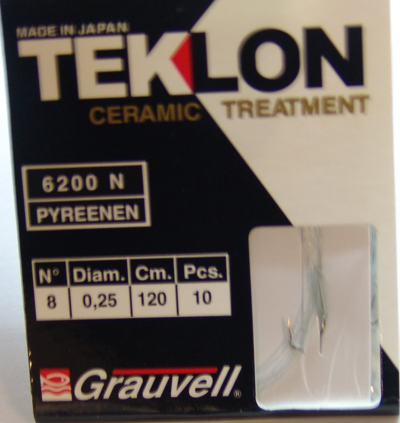 CART. ANZUELOS GRAUVELL TEKLON 6200N PYR 8 25