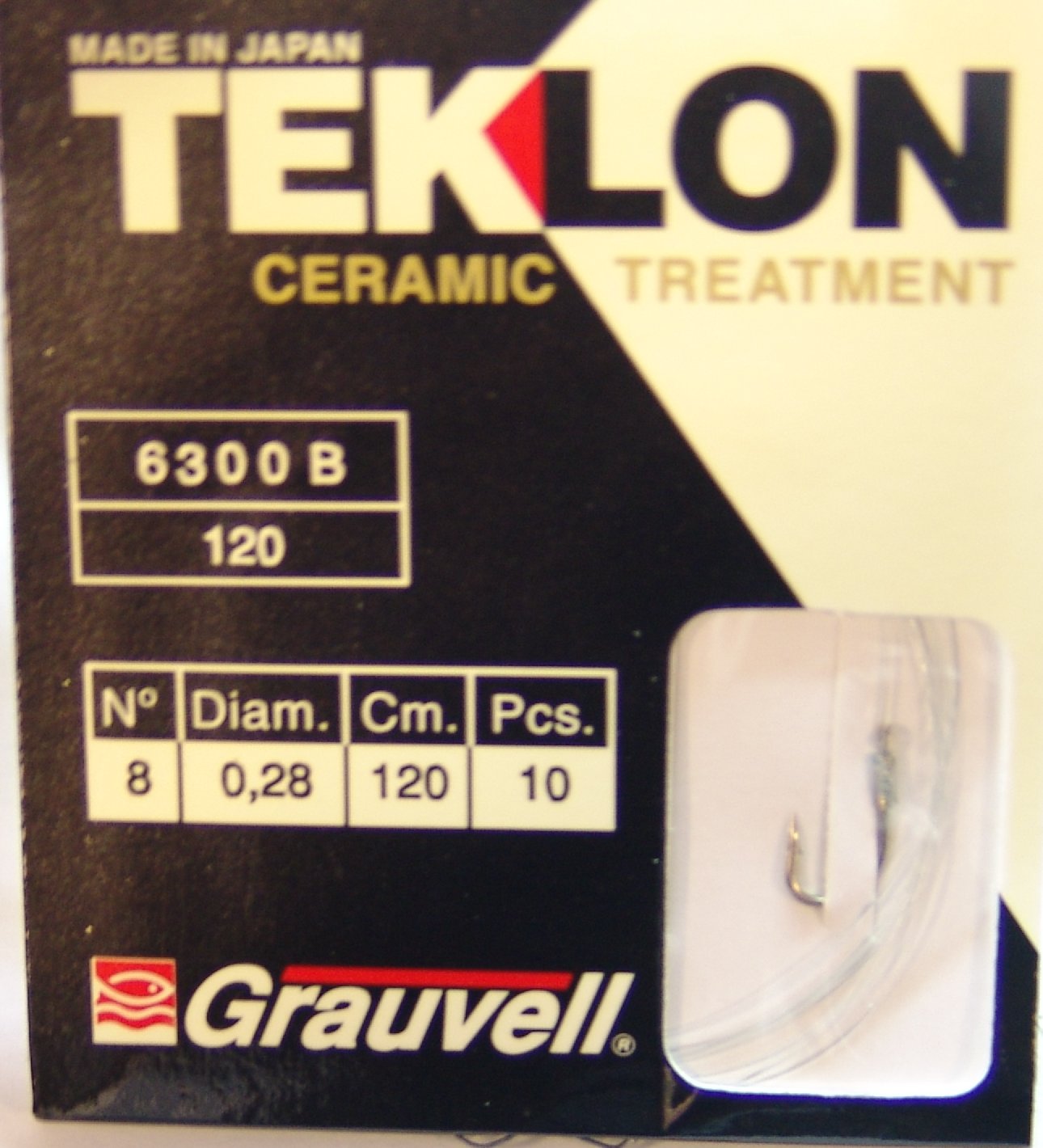 CART. ANZUELOS GRAUVELL TEKLON 6300B 120 8 28