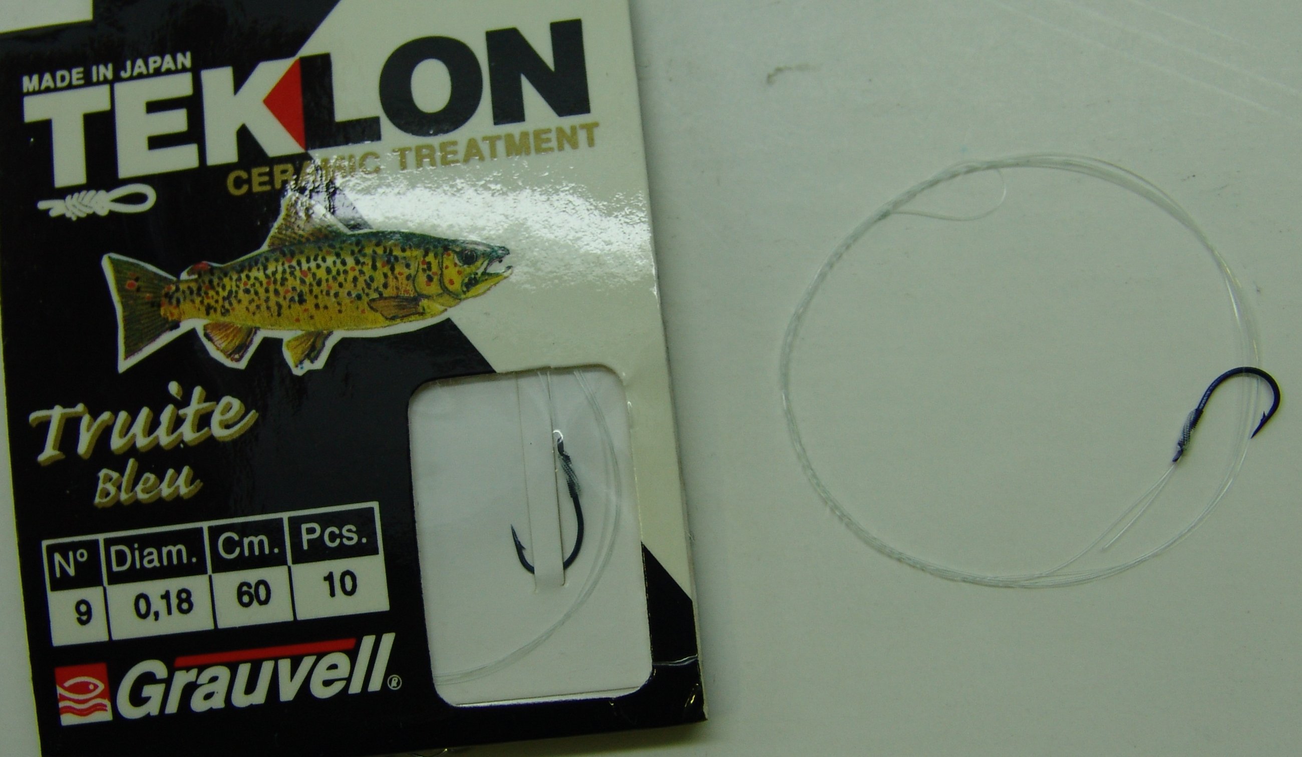 CART. ANZUELOS GRAUVELL TEKLON TRUITE BLEU Nº9