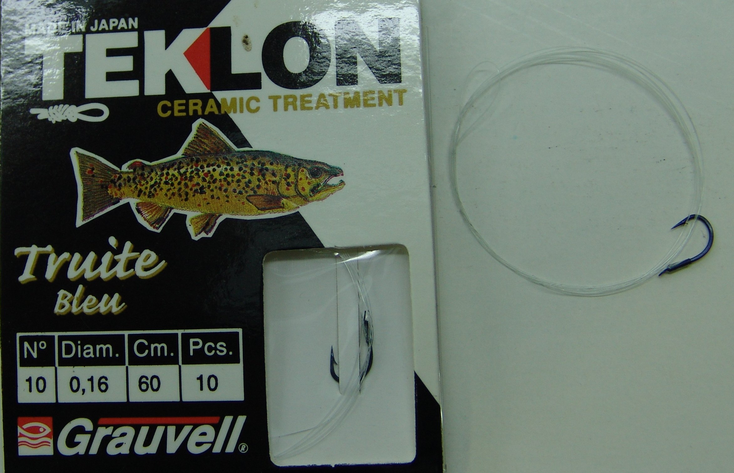 CART. ANZUELOS GRAUVELL TEKLON TRUITE BLEU Nº10