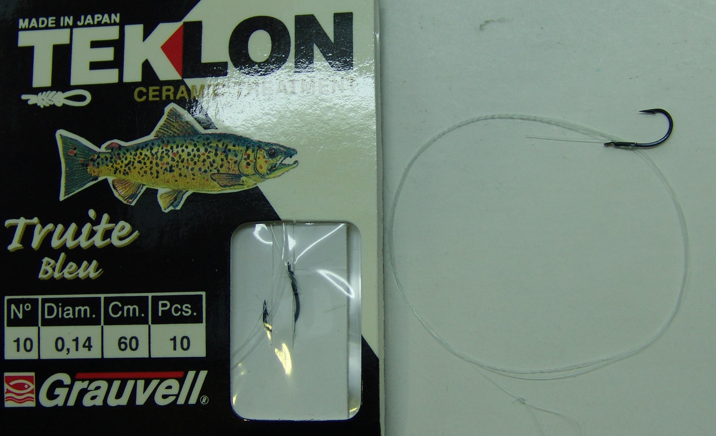 CART. ANZUELOS GRAUVELL TEKLON TRUITE BLEU Nº10