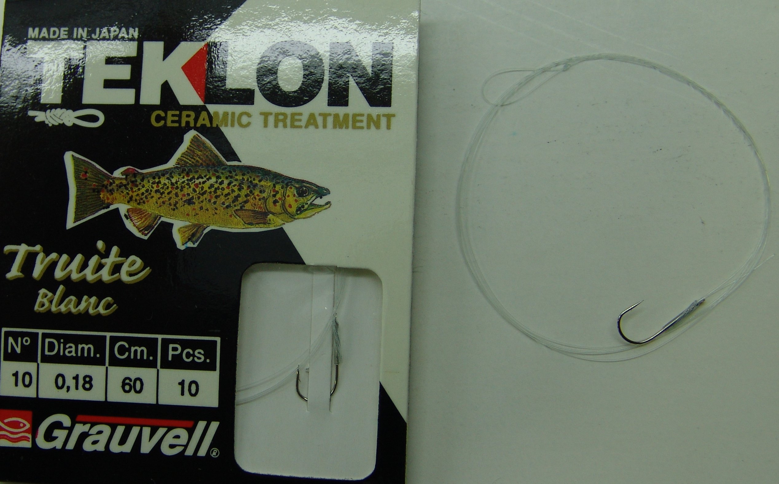 CART. ANZUELOS GRAUVELL TEKLON TRUITE BLANC Nº10