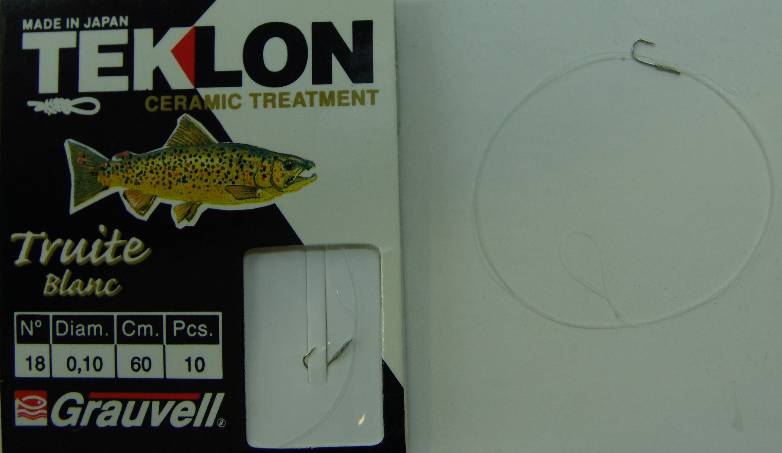 CART. ANZUELOS GRAUVELL TEKLON TRUITE BLANC Nº18