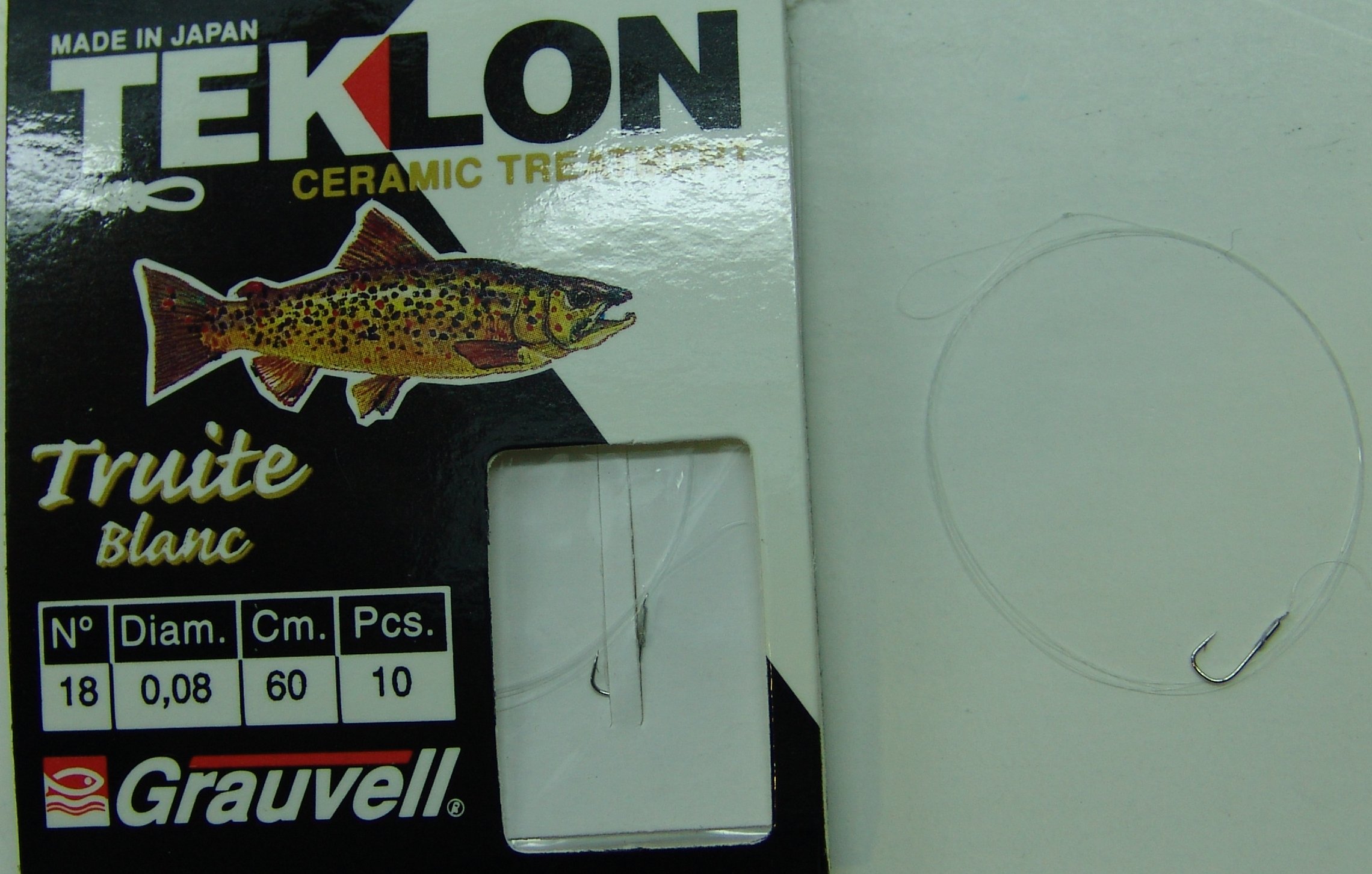 CART. ANZUELOS GRAUVELL TEKLON TRUITE BLANC Nº18