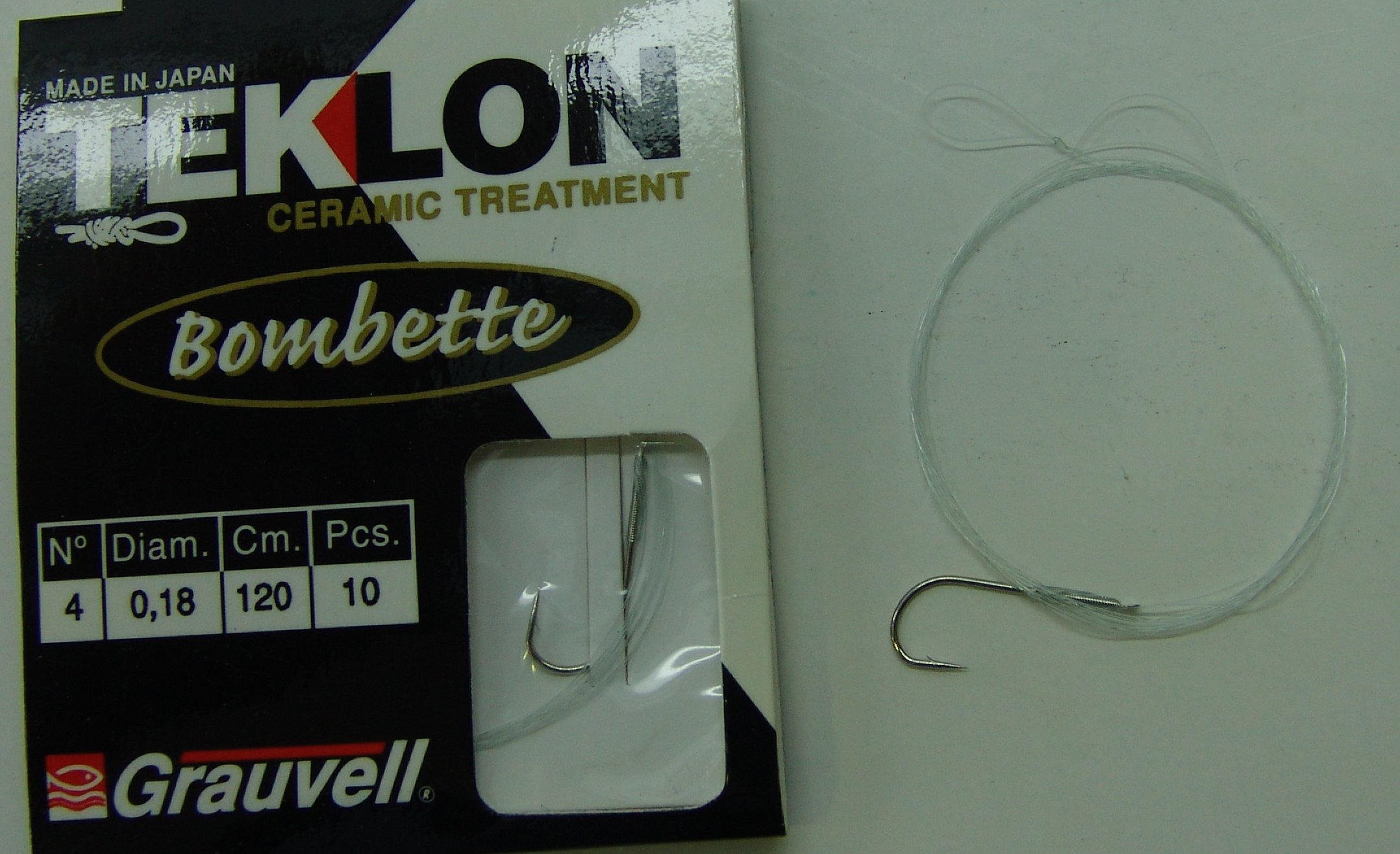 CART. ANZUELOS GRAUVELL TEKLON BOMBETTE Nº4