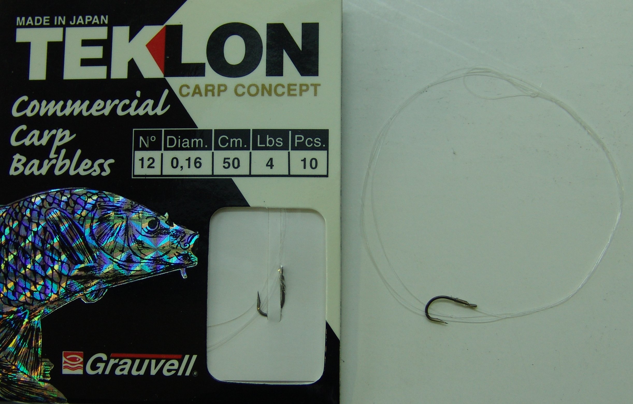 ANZUELO TEKLON COMMER CARP BARBL 12-16  (SIN MUERTE)