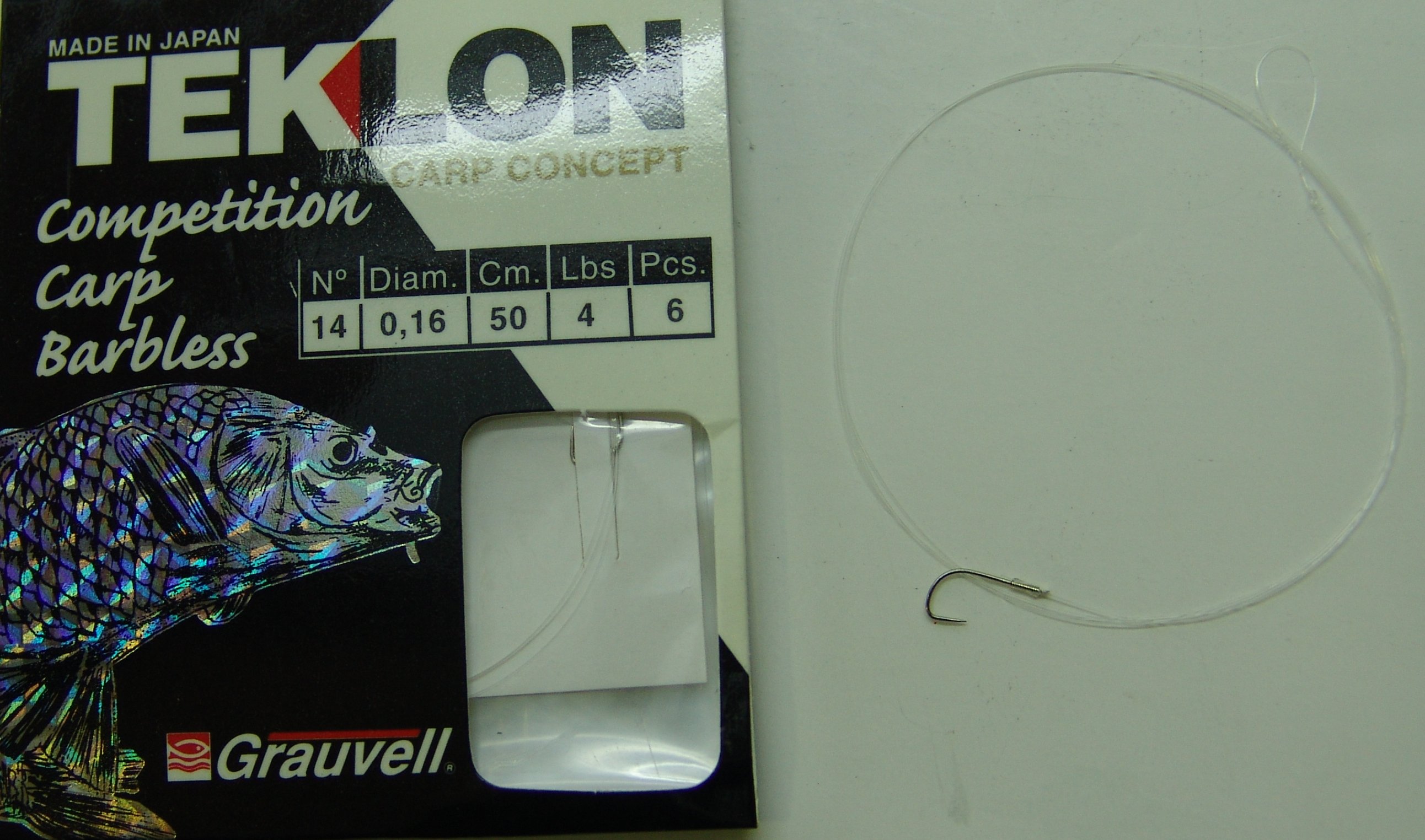 ANZUELO TEKLON COMPETITION CARP BARBLESS 14 (SIN MUERTE)